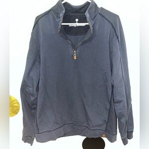 Tommy Bahama Ben & Terry navy half-zip pullover